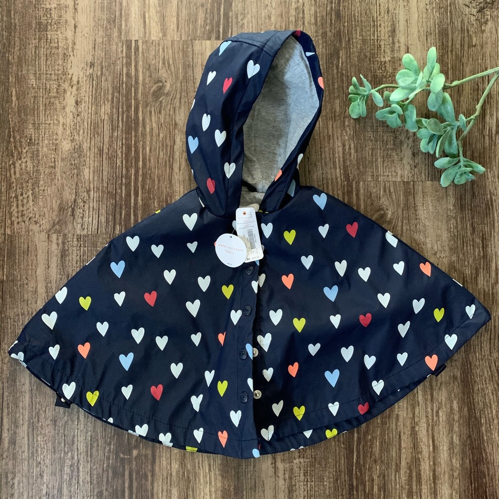 Heart rain poncho